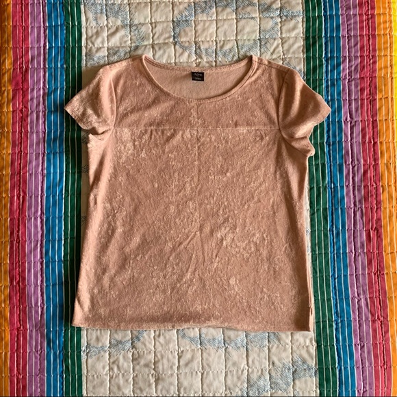 💗 pink crushed velvet t-shirt 💗 - Picture 4 of 5